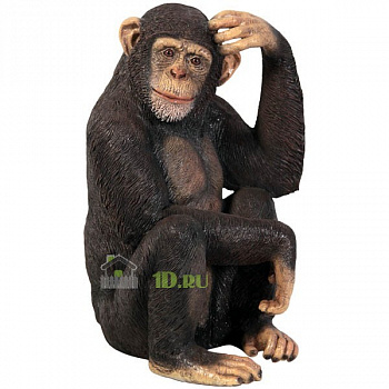 Декоративная фигура из полистоуна Шимпанзе 69,9х47х41,9 см коричневая, Phillips Collection, 110026